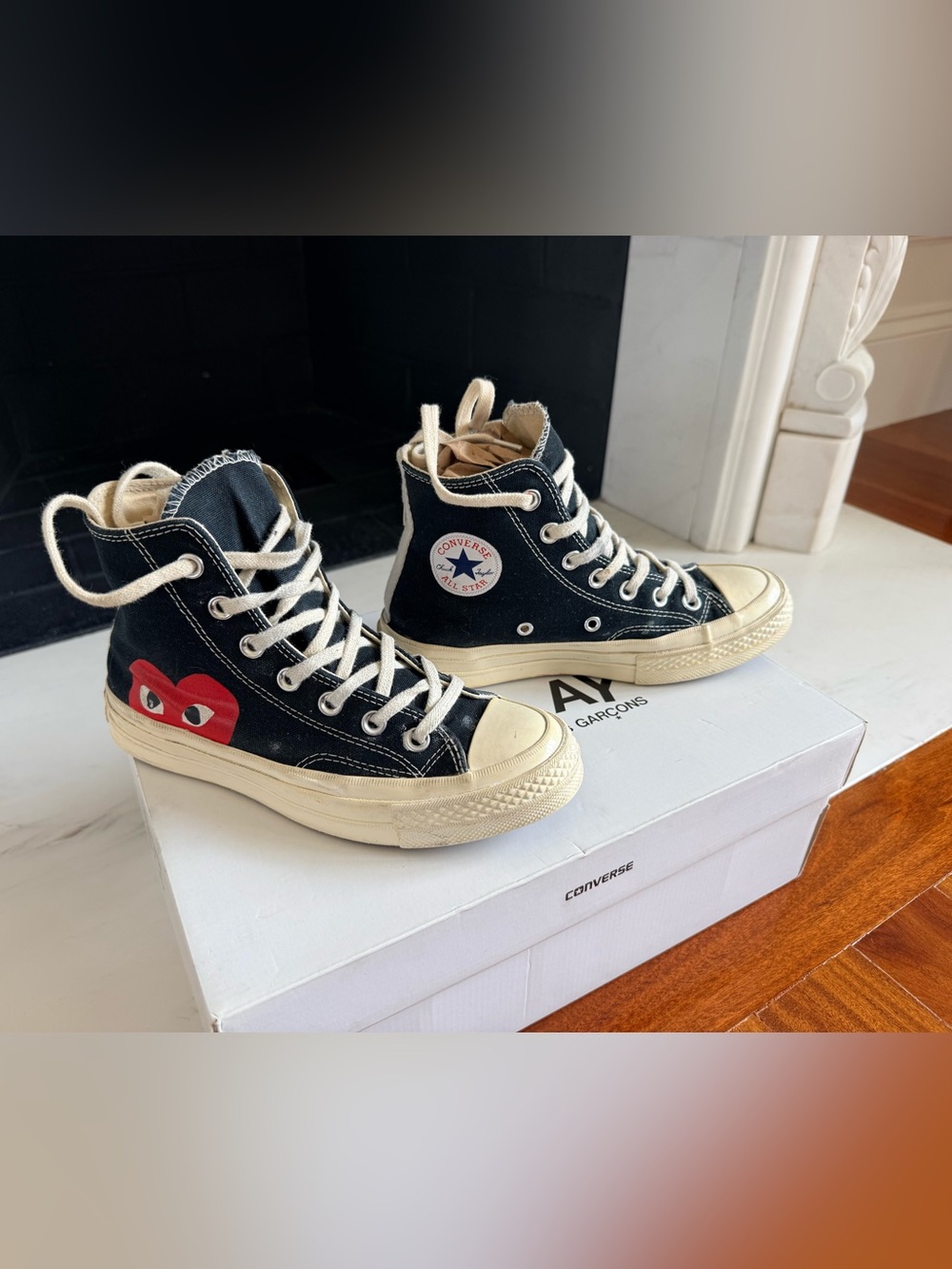 Converse Play Comme des Garçons Chuck Taylor High Top Men 3.5 Women 5.5 Sneakers